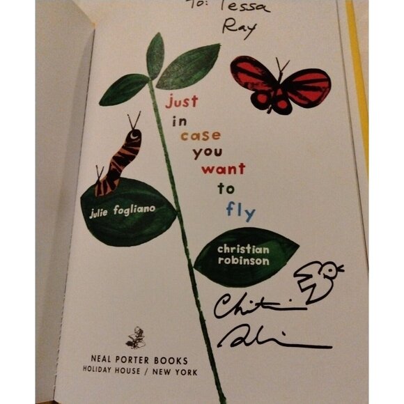 Just in Case You Want to Fly by Julie Fogliano 2019 Hardcover Signed - Picture 4 of 8